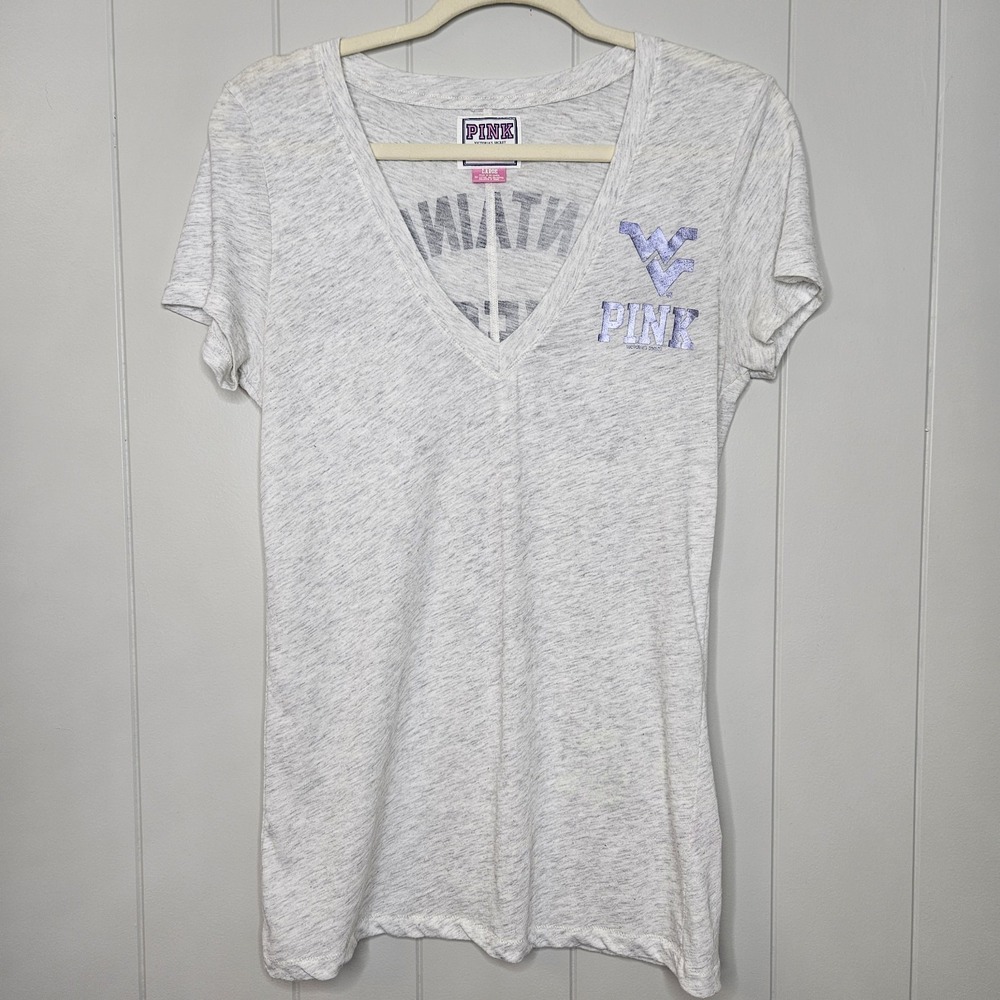 Pink Victoria's Secret With 5th Ocean Clothing, LLC Large Juniors WV T-shirt